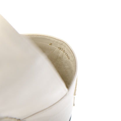 Chanel Lambskin CC Espadrilles 38 White Black 10 of 10