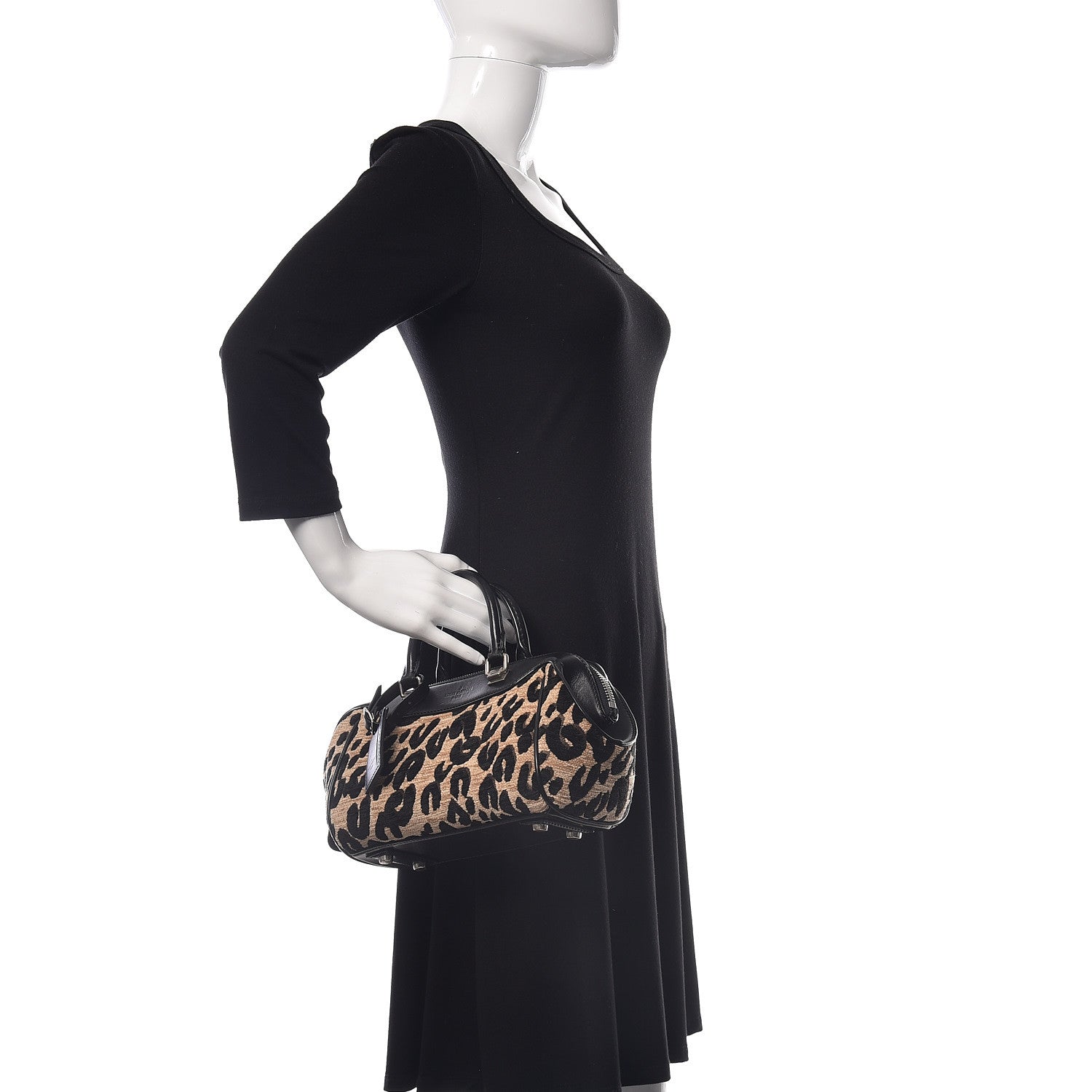 Louis Vuitton Jacquard Velvet Leopard Print Stephen Sprouse Baby Bag 2 of 9