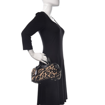 Louis Vuitton Jacquard Velvet Leopard Print Stephen Sprouse Baby Bag 2 of 9