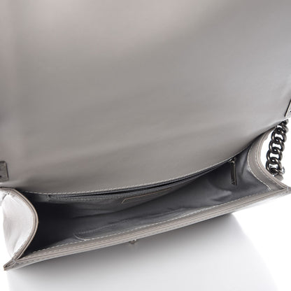 Chanel Lambskin Quilted New Medium Boy Flap Grey 5 of 9