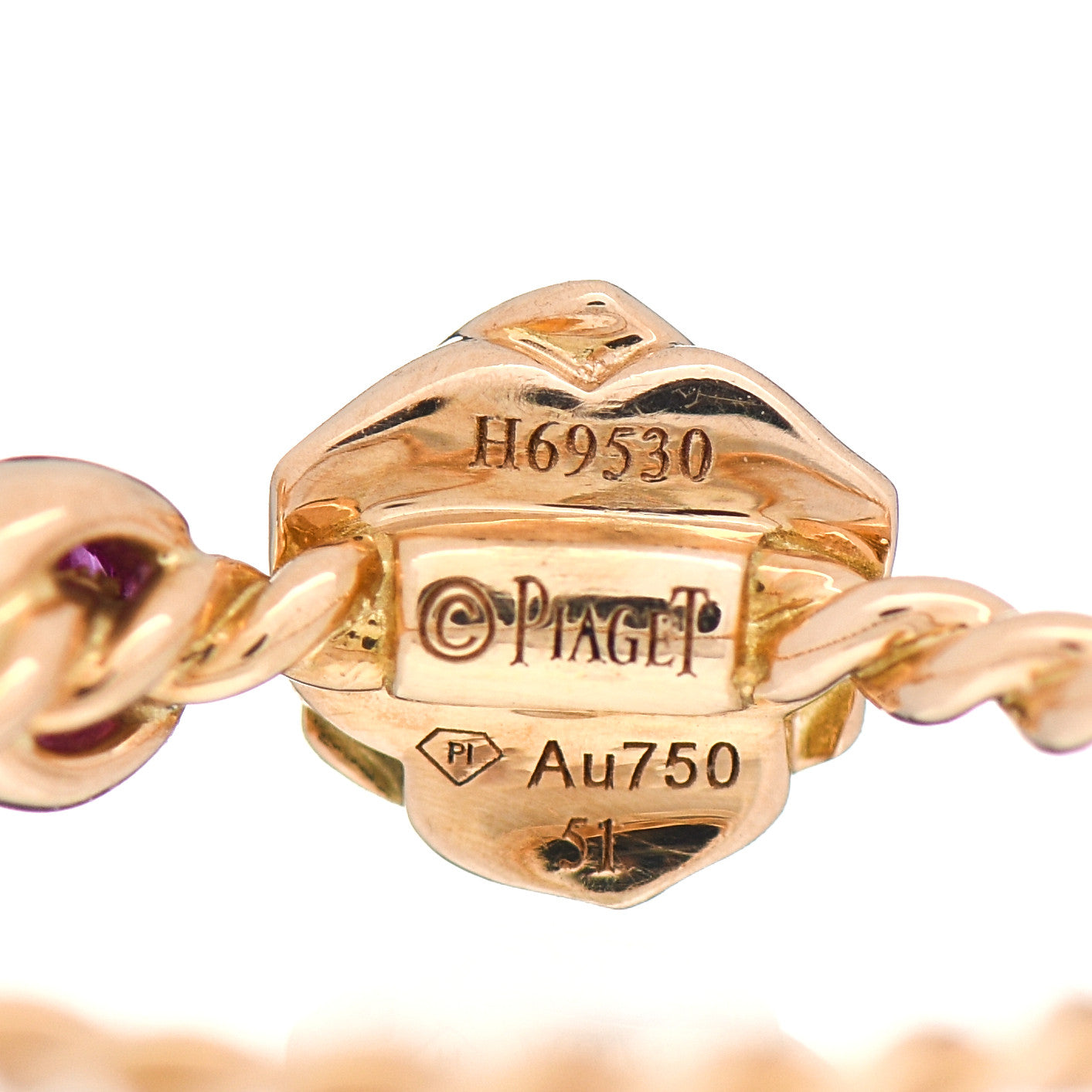 18K Rose Gold Diamond Pink Sapphire Rose Ring 51 5.75