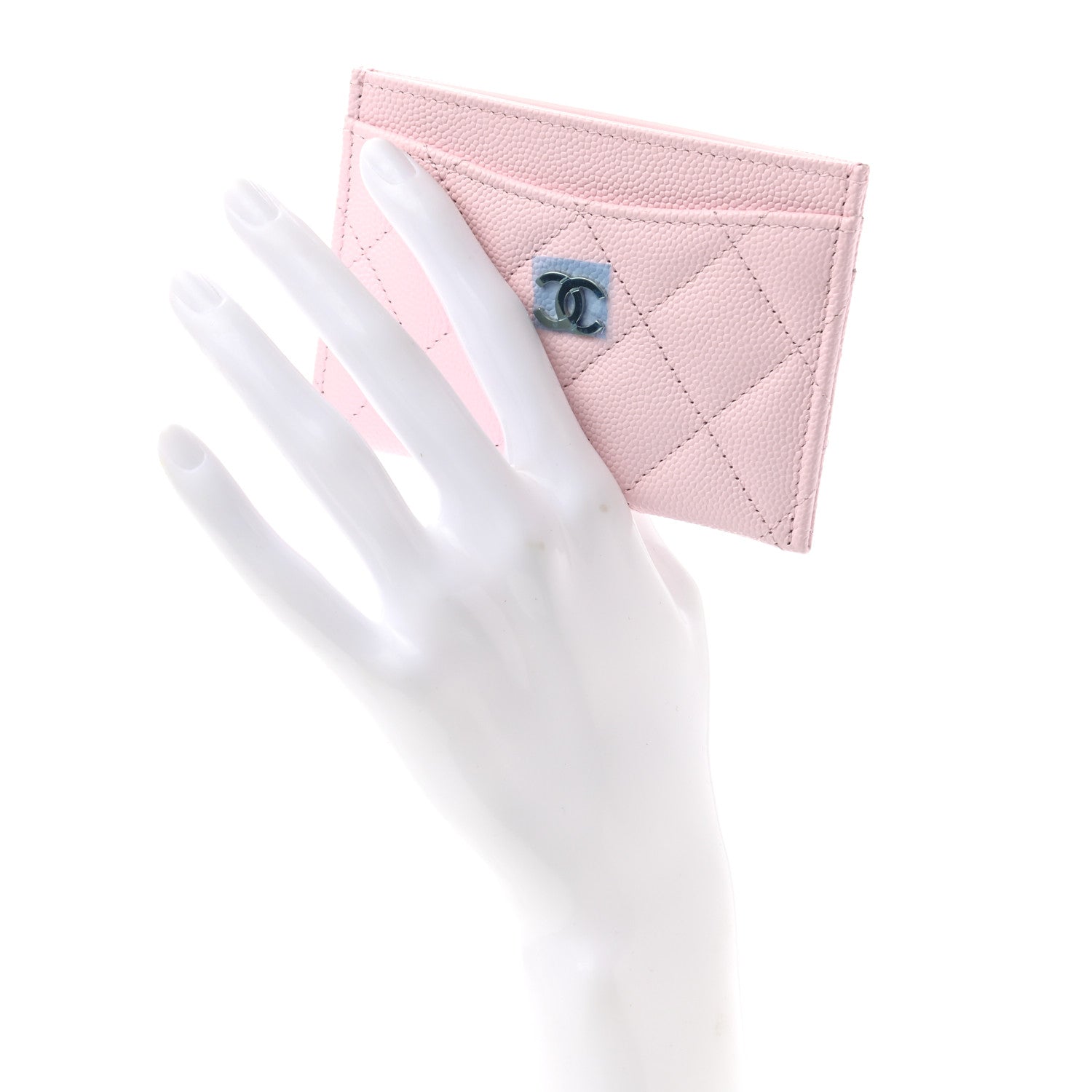 Chanel Caviar Quilted Card Holder Light Pink 2 of 8