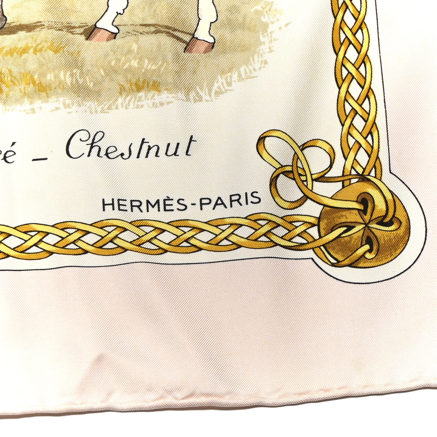 Hermes Silk Les Robes Scarf 90 Pink White 2 of 9