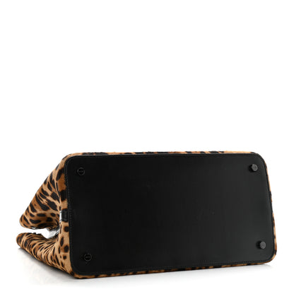 Alaia Faux Calf Hair Calfskin Leopard Print Mina 32 Bag Mordore Black 4 of 10