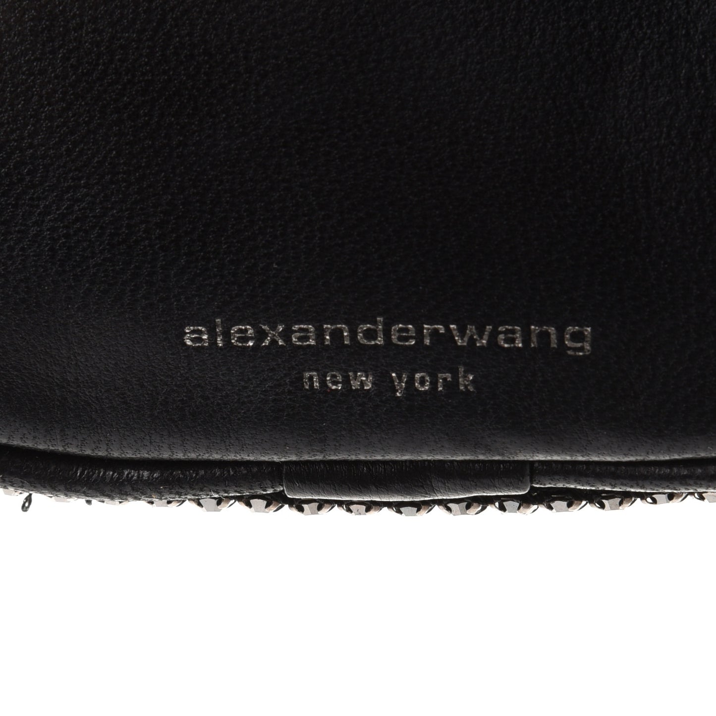 Rhinestone Mesh Mini Attica Belt Bag Black