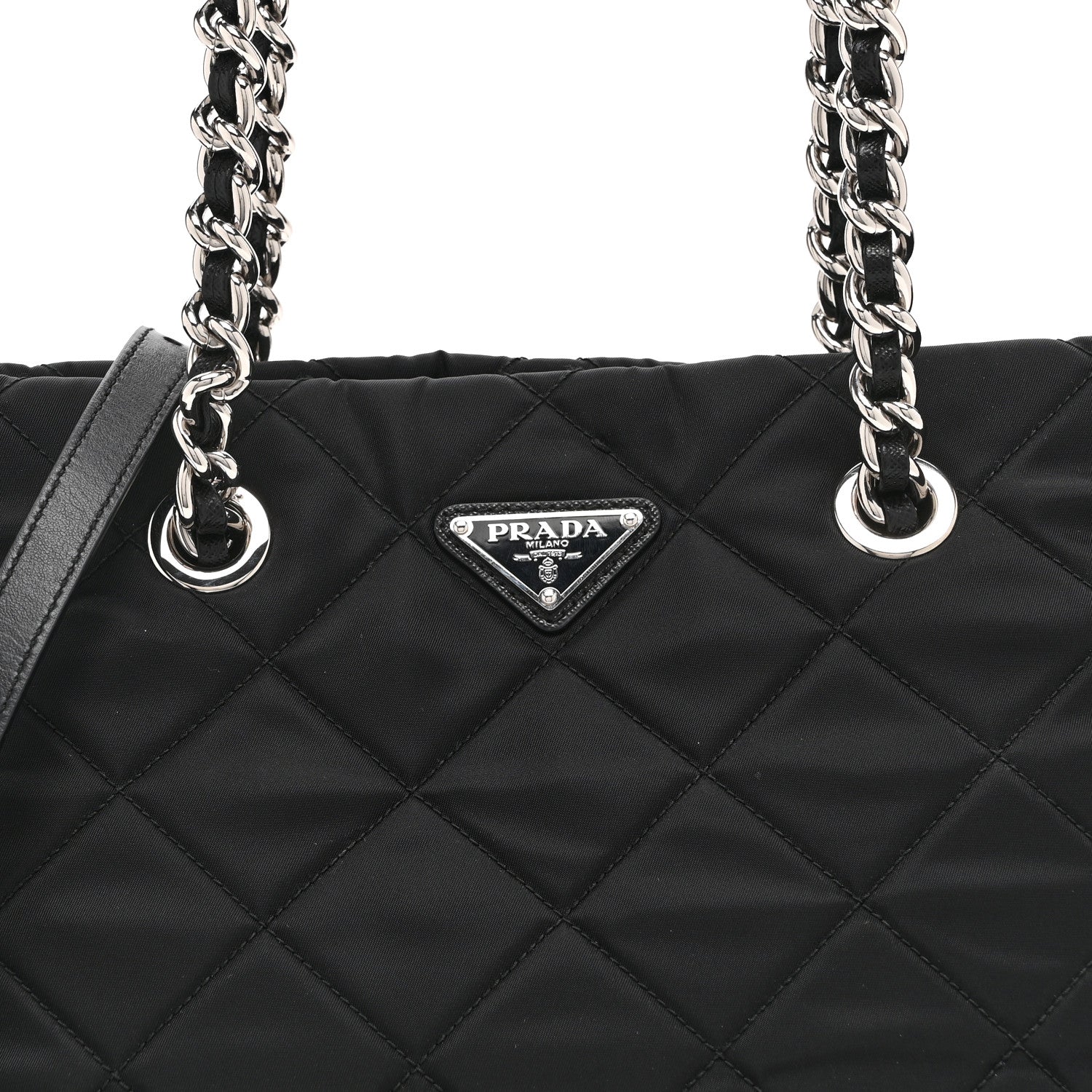 Prada Nylon Tessuto Impuntu Quilted Tote Black 1867250 – FASHIONPHILE