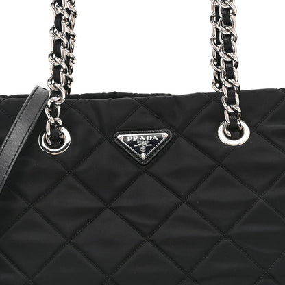Prada Nylon Tessuto Impuntu Quilted Tote Black 8 of 10