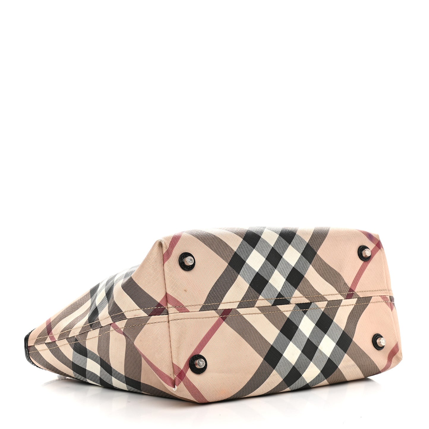 Patent Trim Nova Check Tote Black