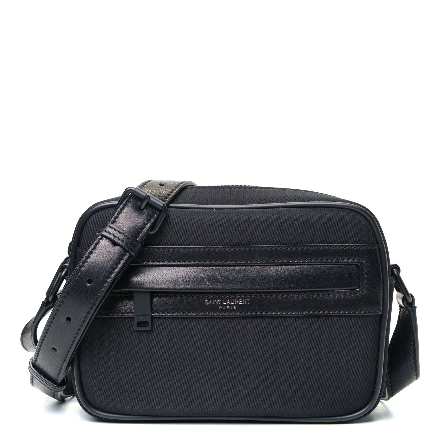 Saint Laurent Lambskin Nylon Small Camp Camera Bag Black 1 of 10