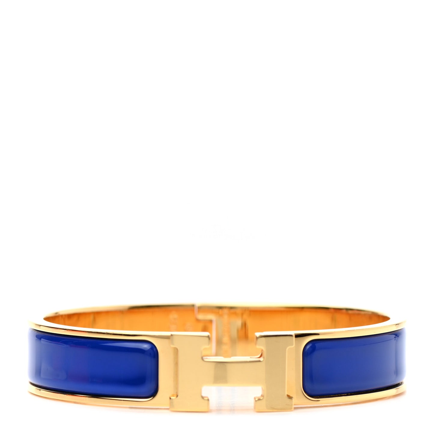 Narrow Enamel Clic Clac H Bracelet PM Bleu Royal