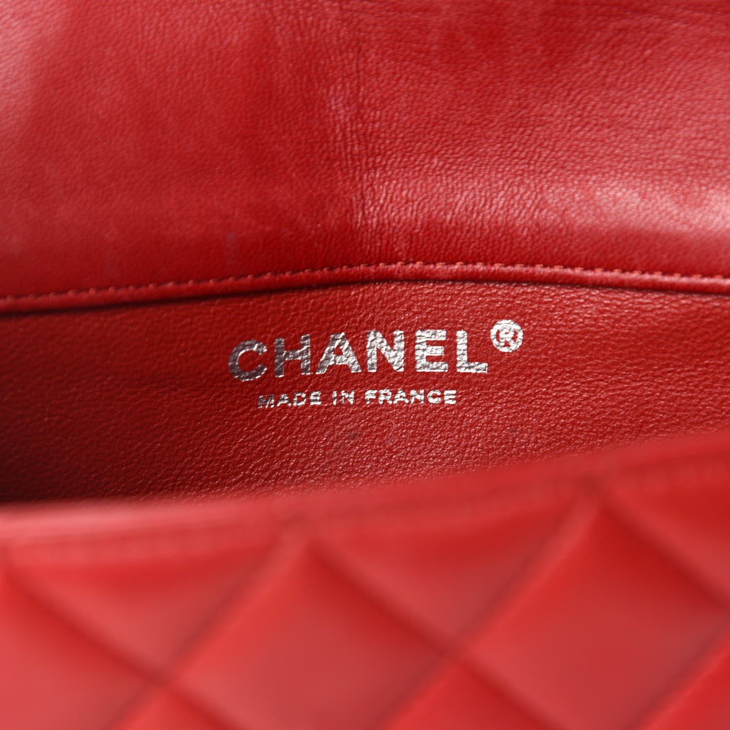 Chanel Lambskin Quilted Extra Mini Rectangular Flap Red 10 of 12