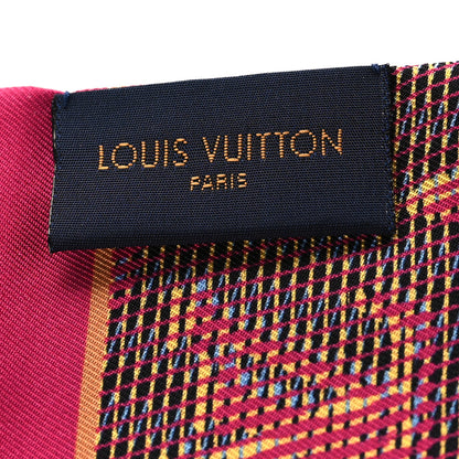 Louis Vuitton Silk Monogram Damier Pop Print Bandeau Pink 3 of 3