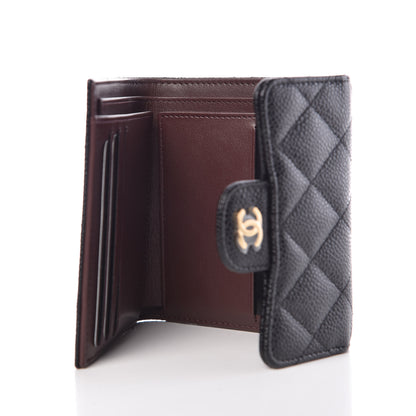 Chanel Caviar Quilted Compact Flap Wallet Black 5 of 9