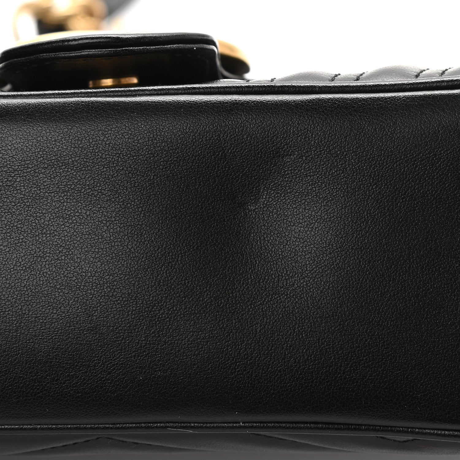 Gucci Calfskin Matelasse Small GG Marmont Shoulder Bag Black 10 of 10