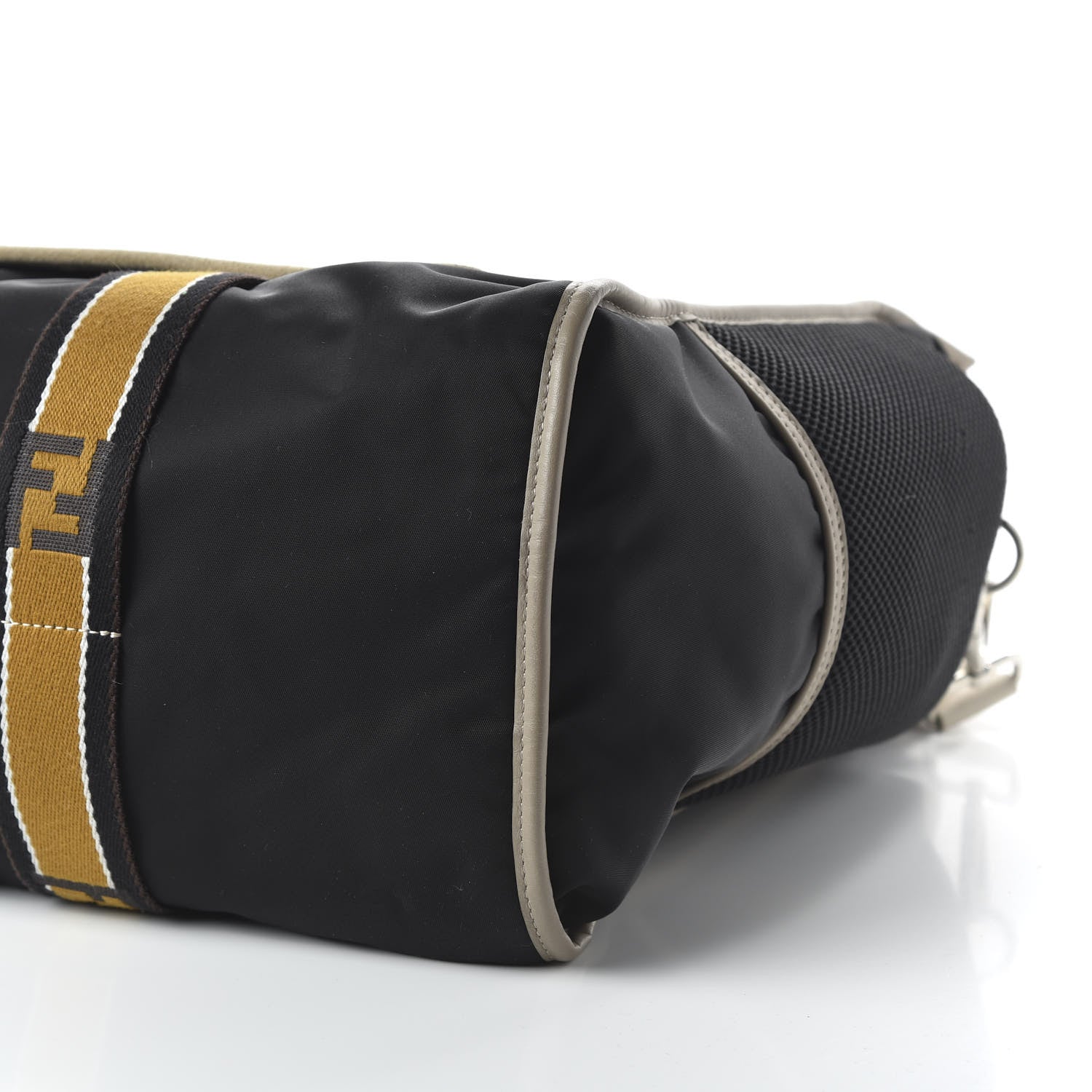 Fendi Nylon Reversible Everyday Tote Black White Tobacco 6 of 14