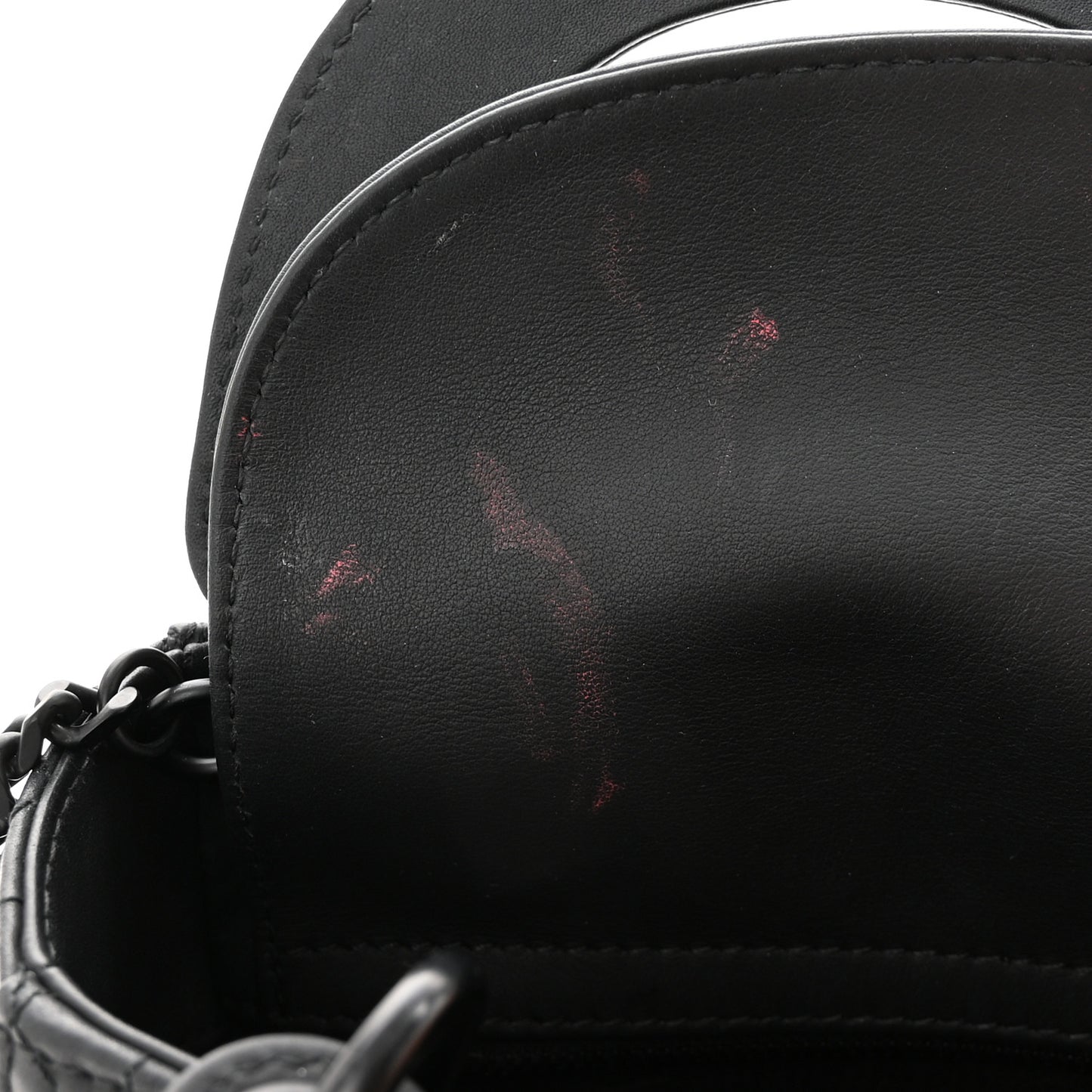 Ultra Matte Calfskin Cannage Mini Lady Dior Black