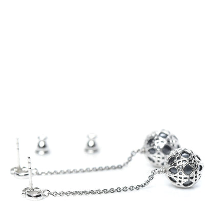 Christian Dior Pearl Secret Cannage Mise En Dior Tribales Dangle Earrings Silver 3 of 3