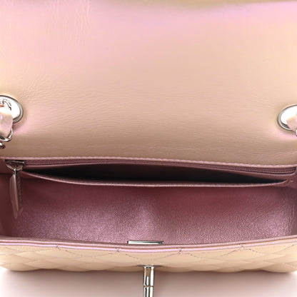 Chanel Iridescent Calfskin Quilted Mini Rectangular Flap Pink 7 of 10