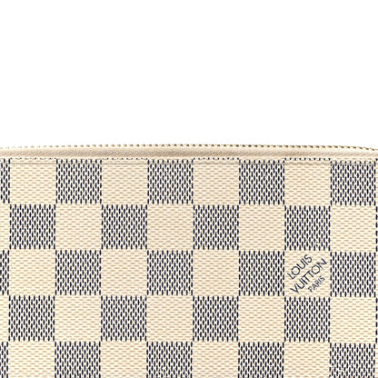 Louis Vuitton Damier Azur Clemence Wallet Rose Ballerine 8 of 11