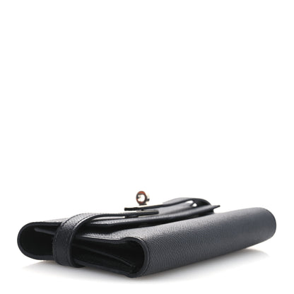 Hermes Epsom Medium Kelly Wallet Black 4 of 12