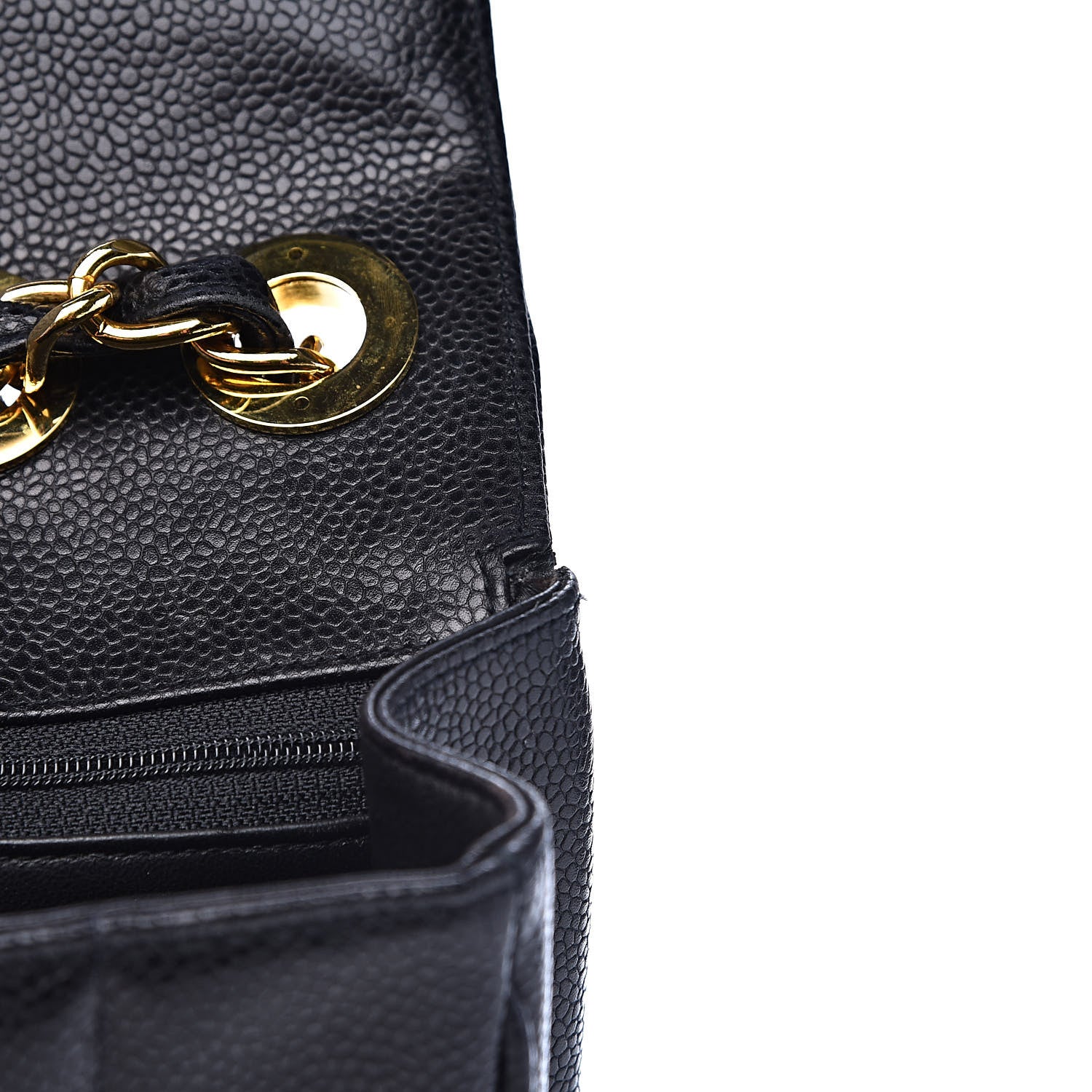 Chanel Caviar Vertical Quilted Jumbo Single Flap Black 12 of 13