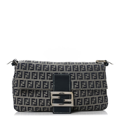 Fendi Zucchino Baguette Navy 1 of 9