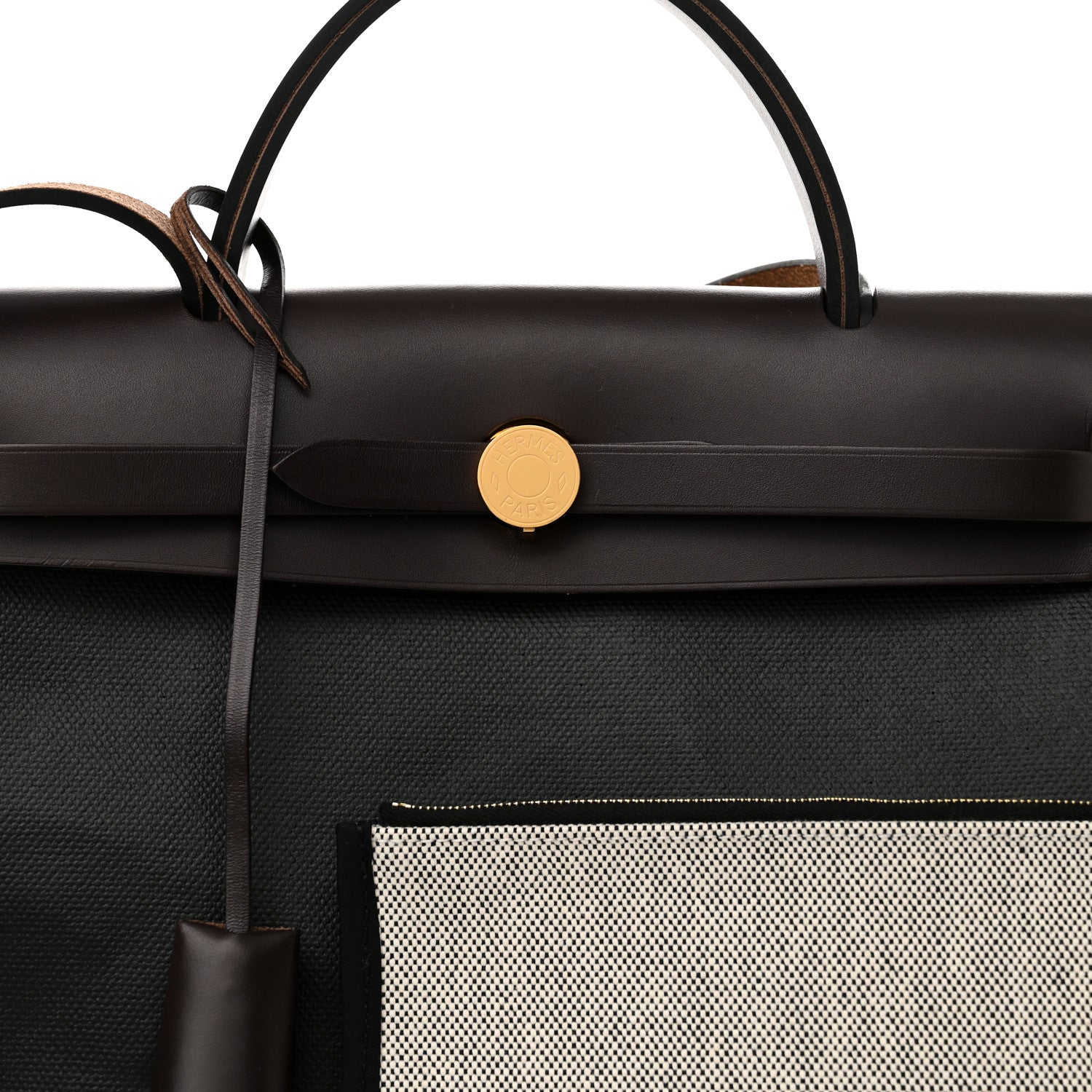 Hermes Toile H Berline Vache Hunter Herbag Zip PM 31 Black 9 of 14