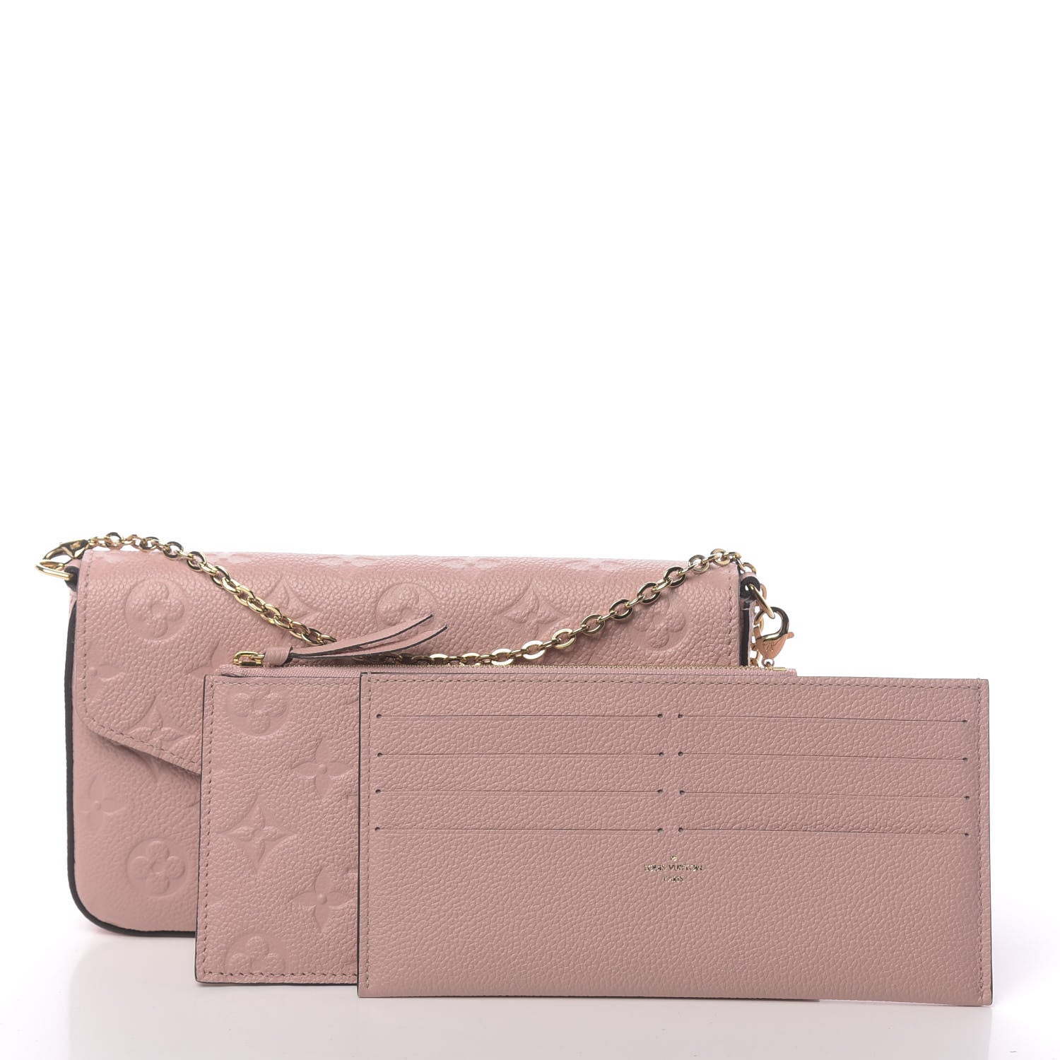Louis Vuitton Empreinte Pochette Felicie Chain Wallet Rose Poudre 3 of 13