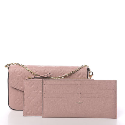 Louis Vuitton Empreinte Pochette Felicie Chain Wallet Rose Poudre 3 of 13