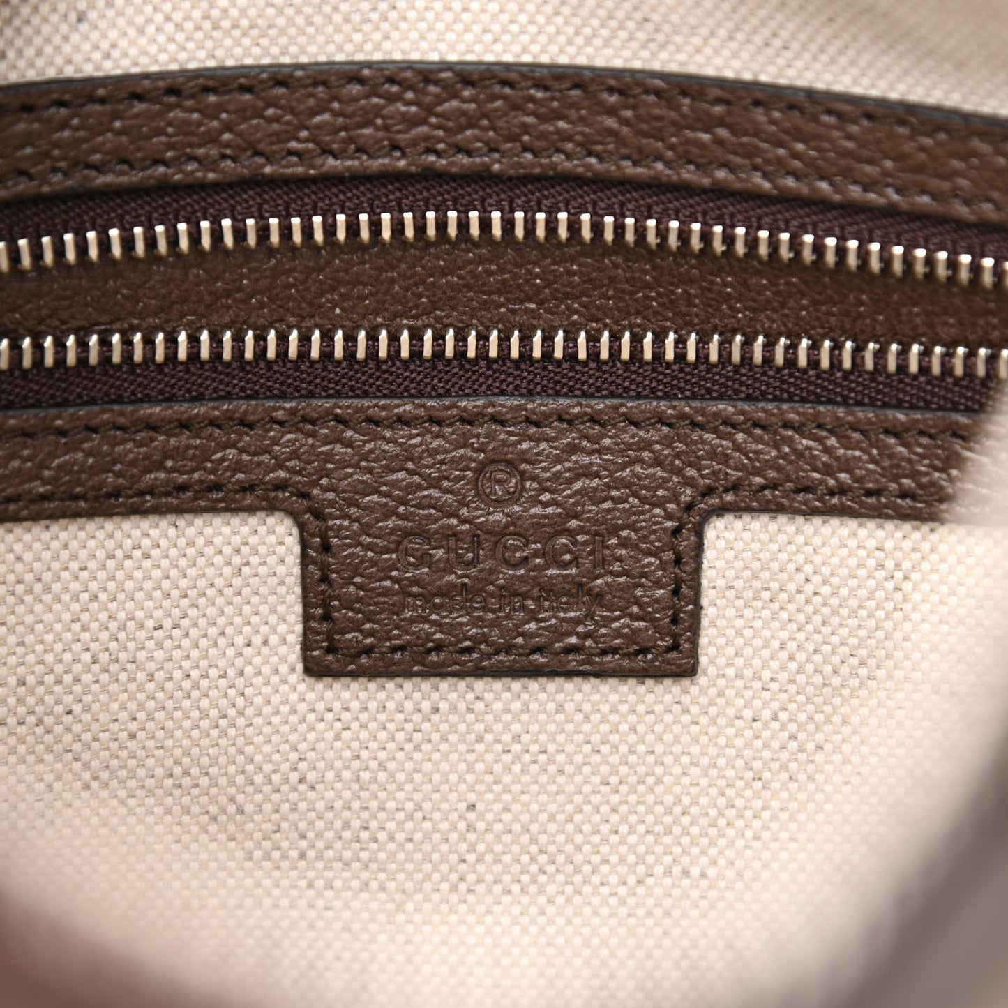 GG Supreme Monogram Textured Calfskin Web Large Attache Shoulder Bag Beige Ebony New Acero