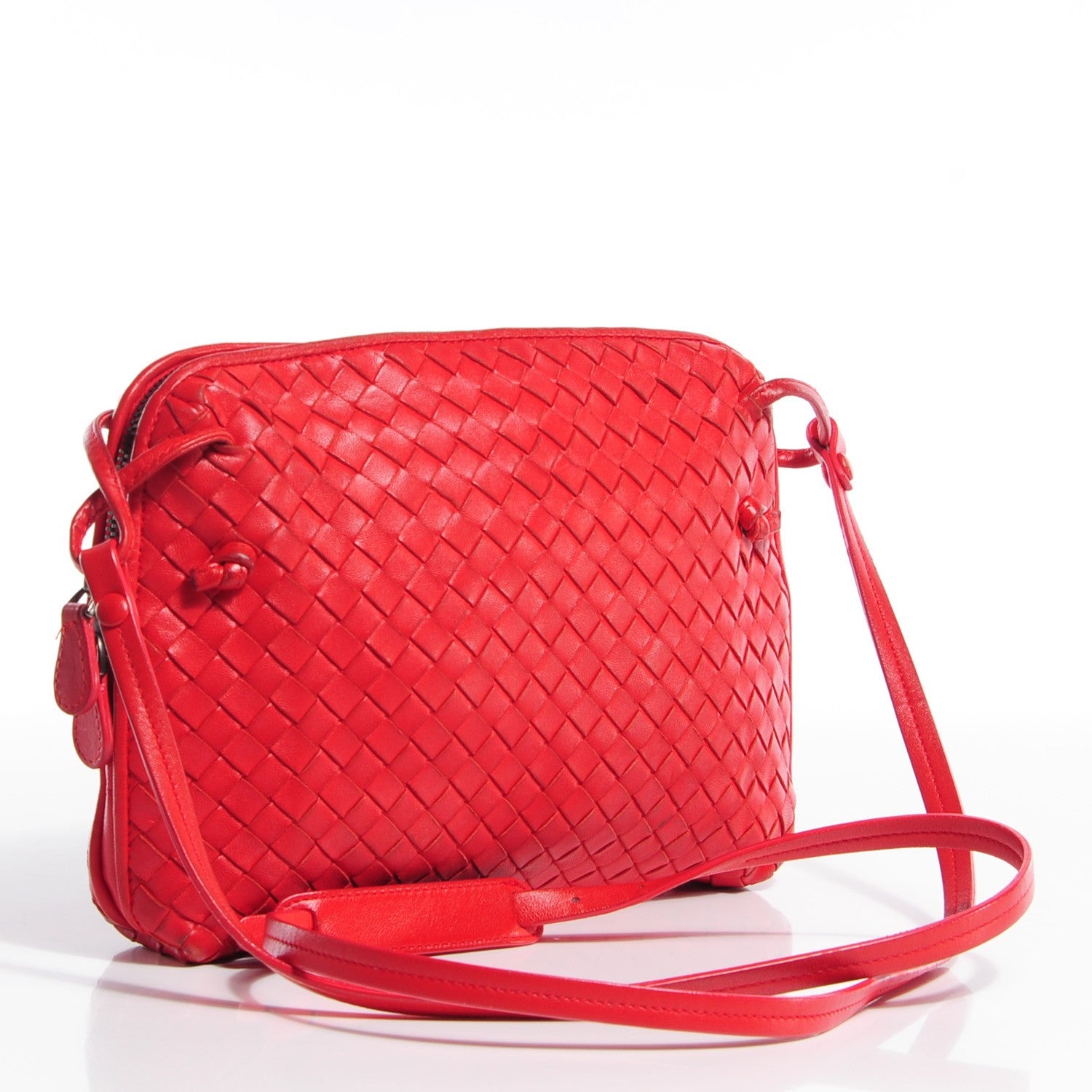 Bottega Veneta Nappa Intrecciato Pillow Crossbody Messenger Corniola 3 of 8
