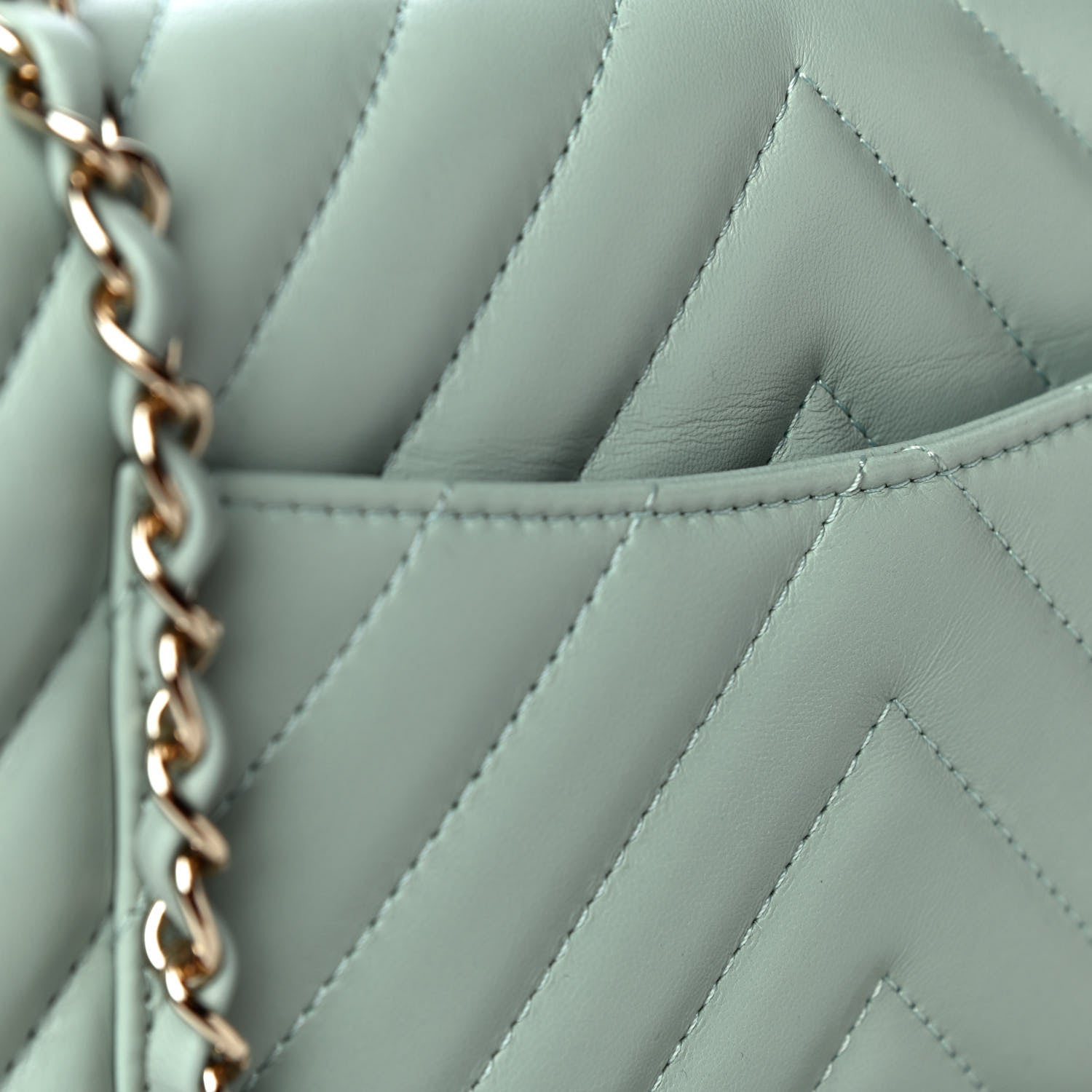 Chanel Lambskin Chevron Quilted Small Trendy CC Dual Handle Flap Bag Light Green 18 of 19