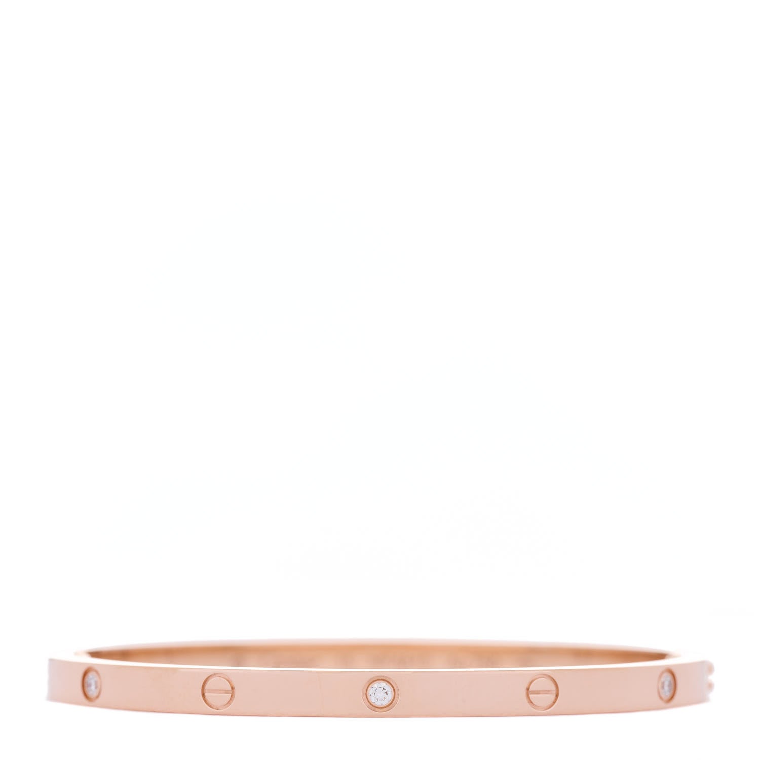 Cartier 18K Pink Gold 6 Diamond Small LOVE Bracelet 15 1 of 8