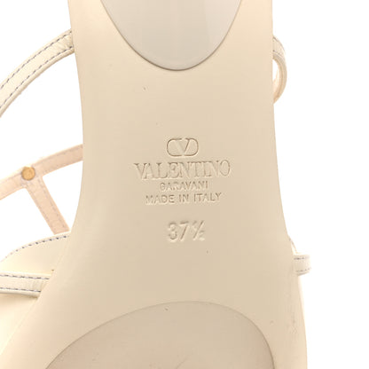 Valentino Garavani Calfskin Rockstud Wispy Mules 37.5 Ivory 8 of 10