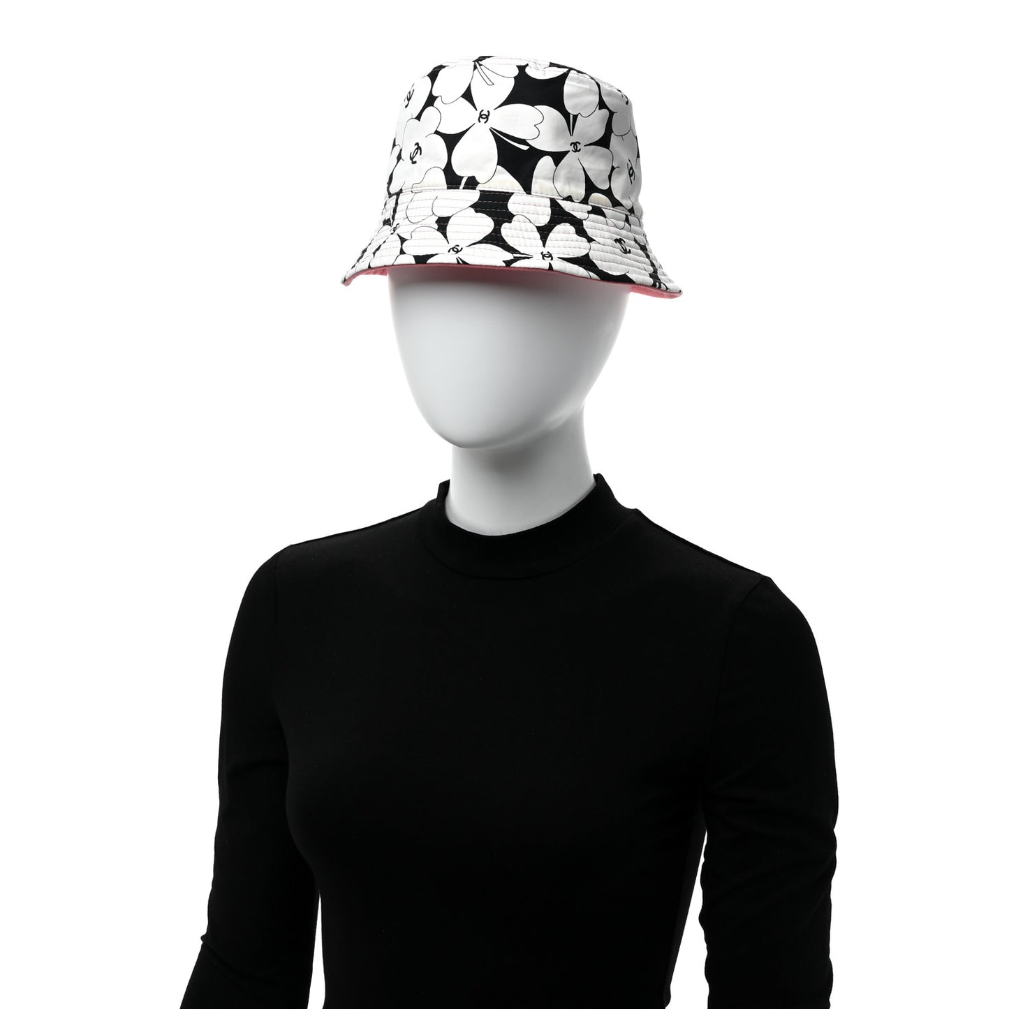 CC Bucket Hat Pink White Black