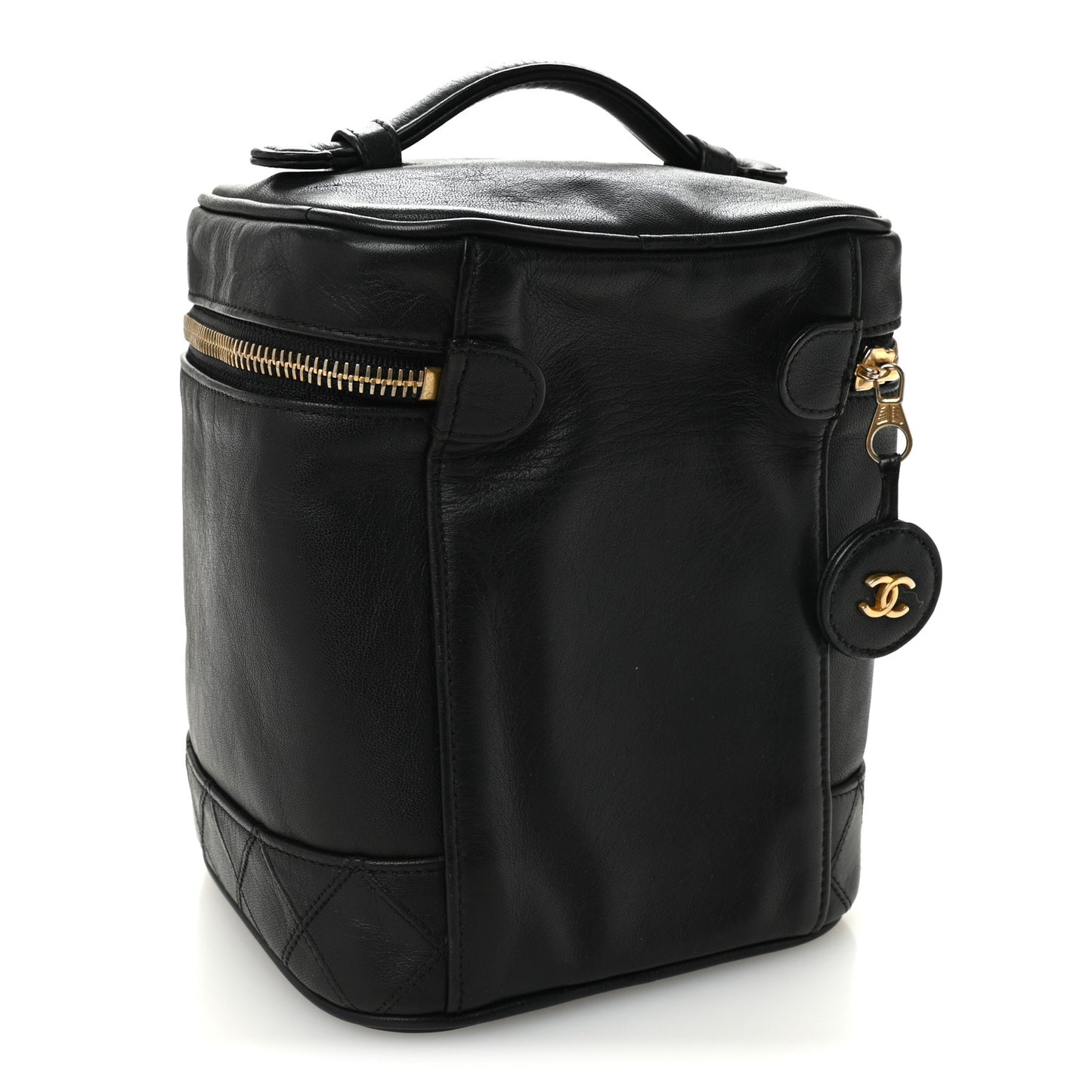 Calfskin Vanity Cosmetic Bag Black
