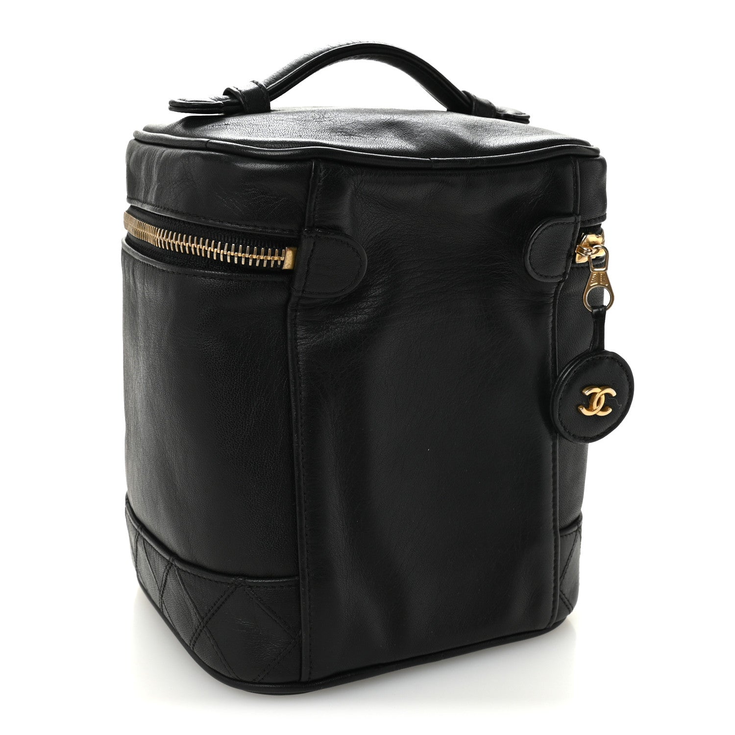 Chanel Calfskin Vanity Cosmetic Bag Black 3 of 11