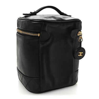 Chanel Calfskin Vanity Cosmetic Bag Black 3 of 11