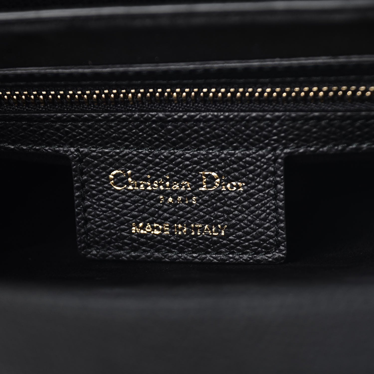 Christian Dior Grained Calfskin Saddle Bag Black 6 of 8