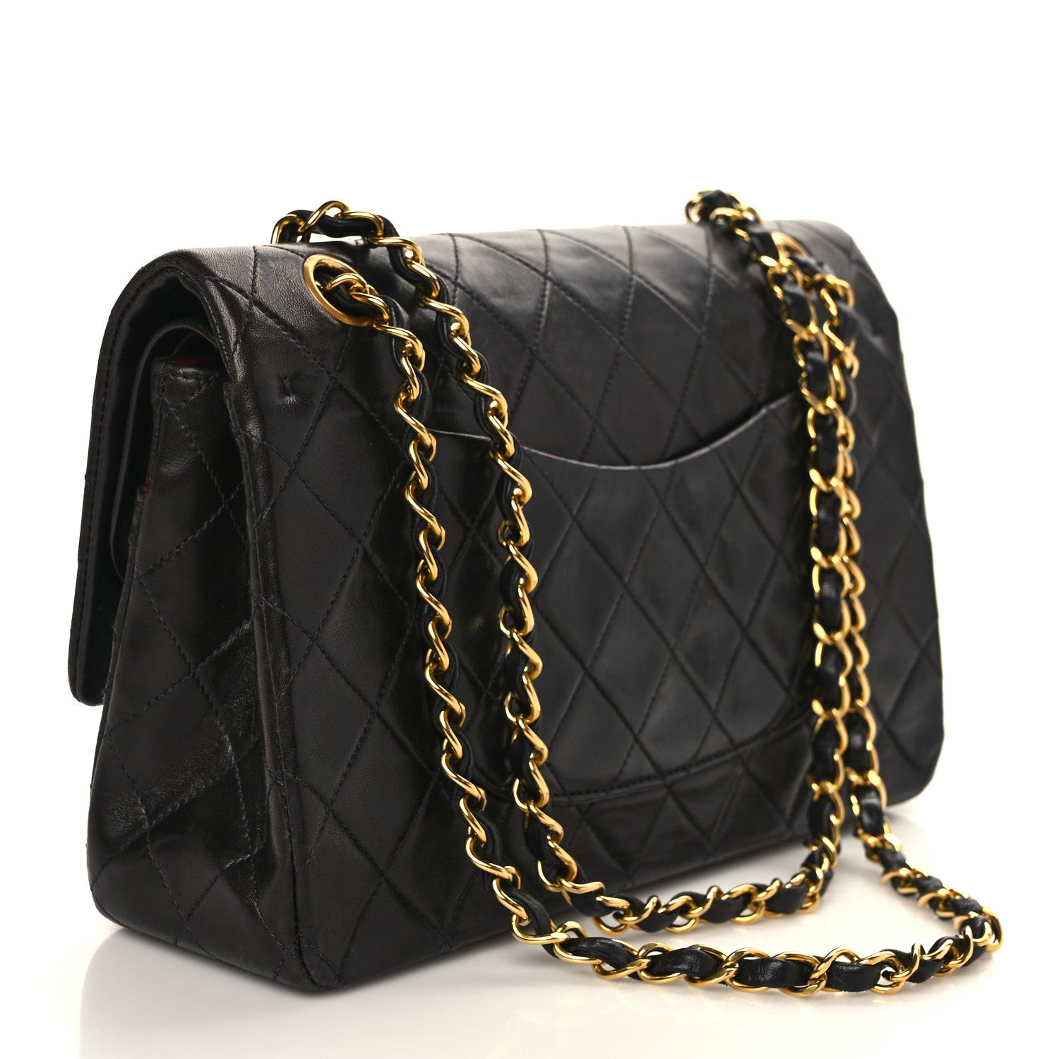 Chanel Lambskin Quilted Medium Double Flap Black 3 of 9