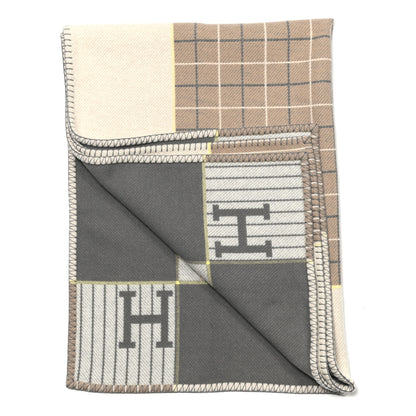 Hermes Wool Cashmere Avalon Passe-Passe Blanket Naturel 2 of 3