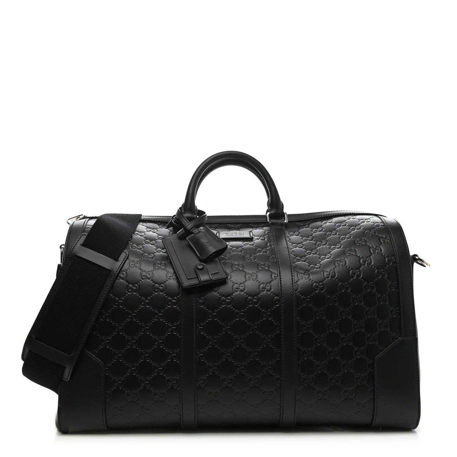 Gucci Guccissima Signature Medium Duffle Black 1 of 8