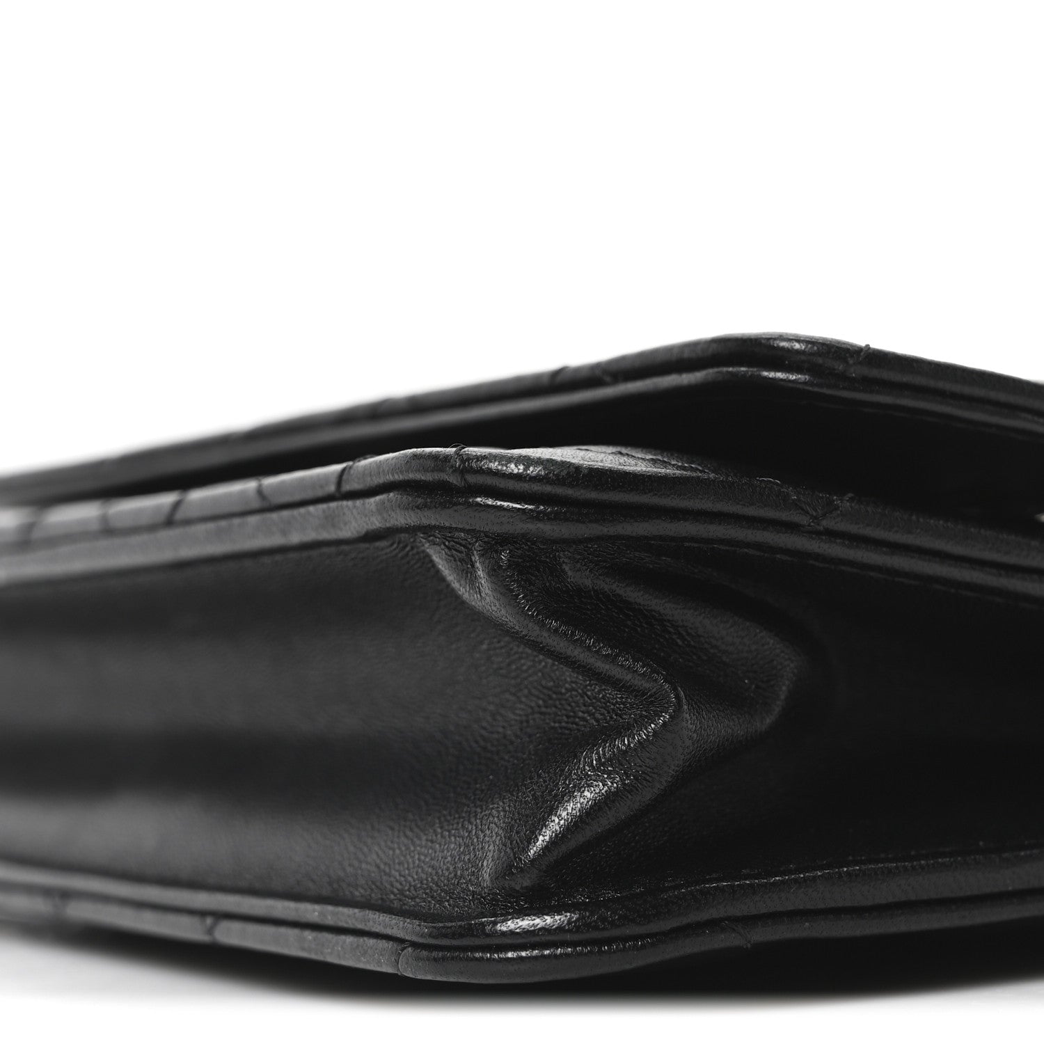 Chanel Lambskin Quilted Wallet On Chain WOC Black 10 of 11