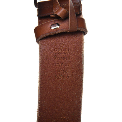 Gucci Cuoio Toscano Nickel Double Double G 40mm Belt 90 36 Cuir 3 of 10