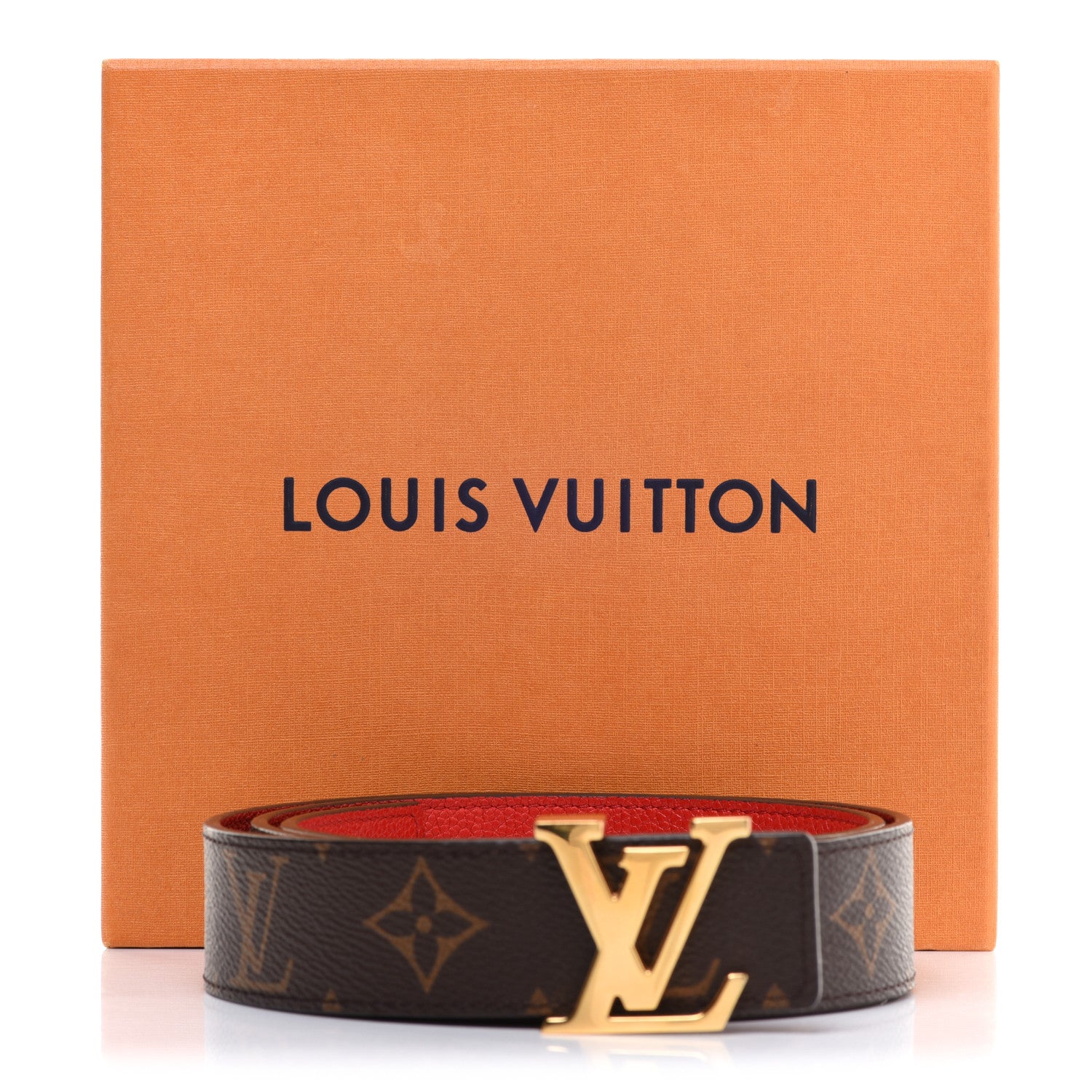Louis Vuitton Monogram 30mm LV Initiales Reversible Belt 80 32 Coquelicot 7 of 7