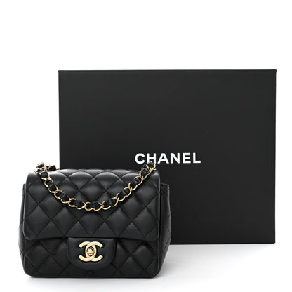 Chanel Lambskin Quilted Mini Square Flap Black 11 of 11