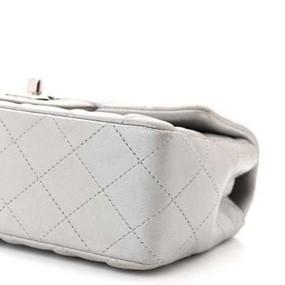 Chanel Metallic Lambskin Quilted Mini Rectangular Flap Silver 10 of 16