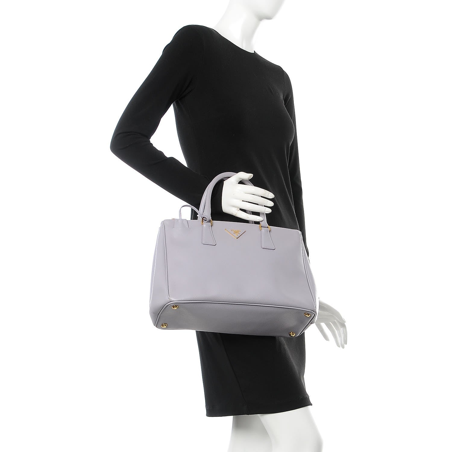 Prada Saffiano Medium Galleria Double Zip Tote Glicine 3 of 9