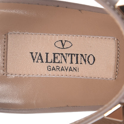Valentino Garavani Patent Nappa Rockstud Ankle Strap 100mm Pumps 39.5 Black Poudre 7 of 9