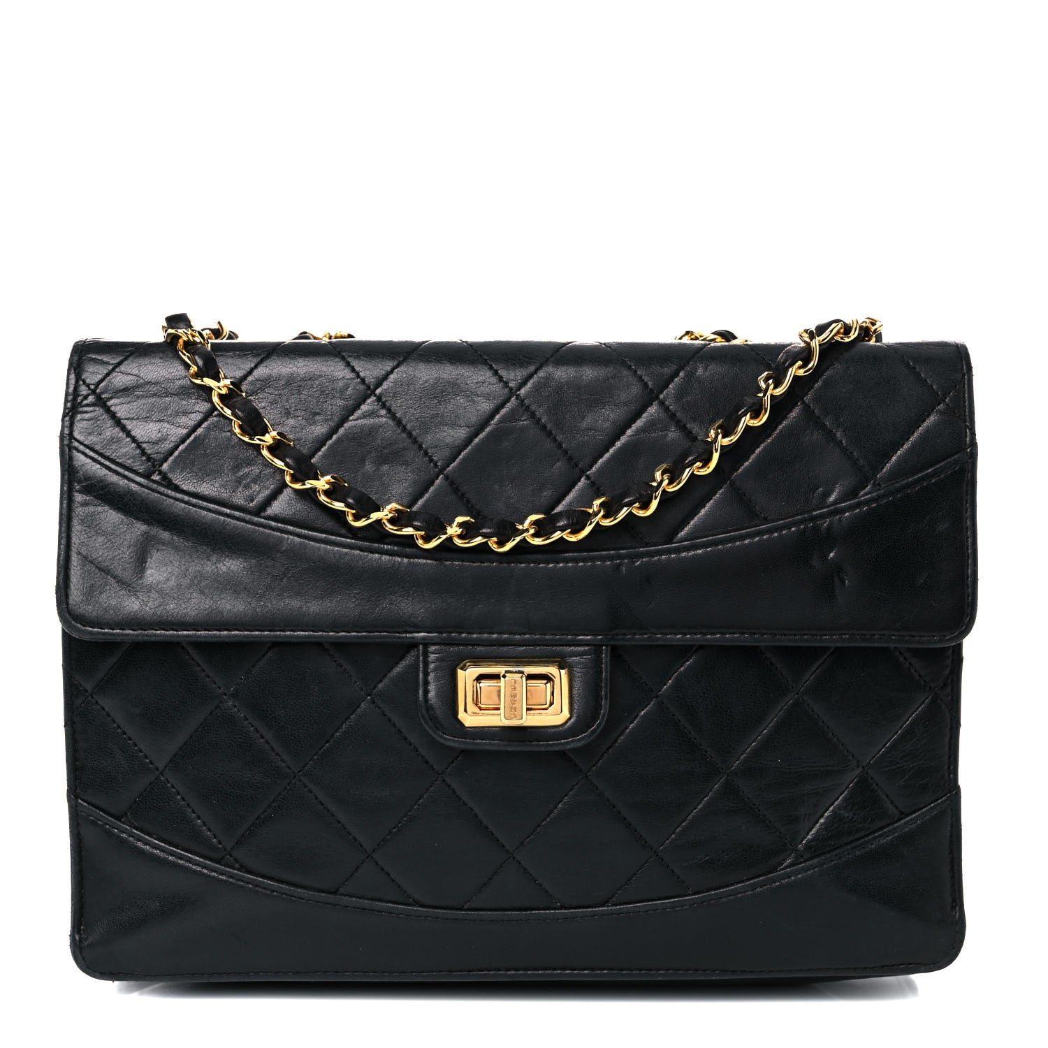 Chanel Lambskin Quilted Reissue Flap Black 1 of 25